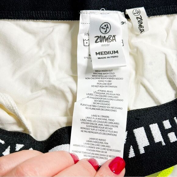 Zumba Let's Rock-It Sweatpants White Unisex Dance Fitness Activewear Size M - Picture 5 of 8